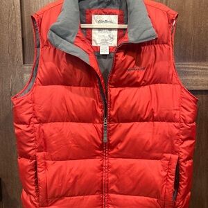 Eddie Bauer Vibrant Red Goose Down Vest